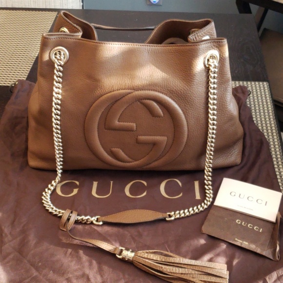 Gucci Handbags - SALE! GORGEOUS GUCCI SOHO CHAINED SHOULDER bag